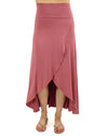 Wrap High-Low Maxi Skirt - Terracotta