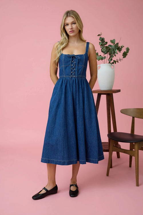 Denim Midi Dress