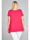 Side Ruche Top - Hot Pink