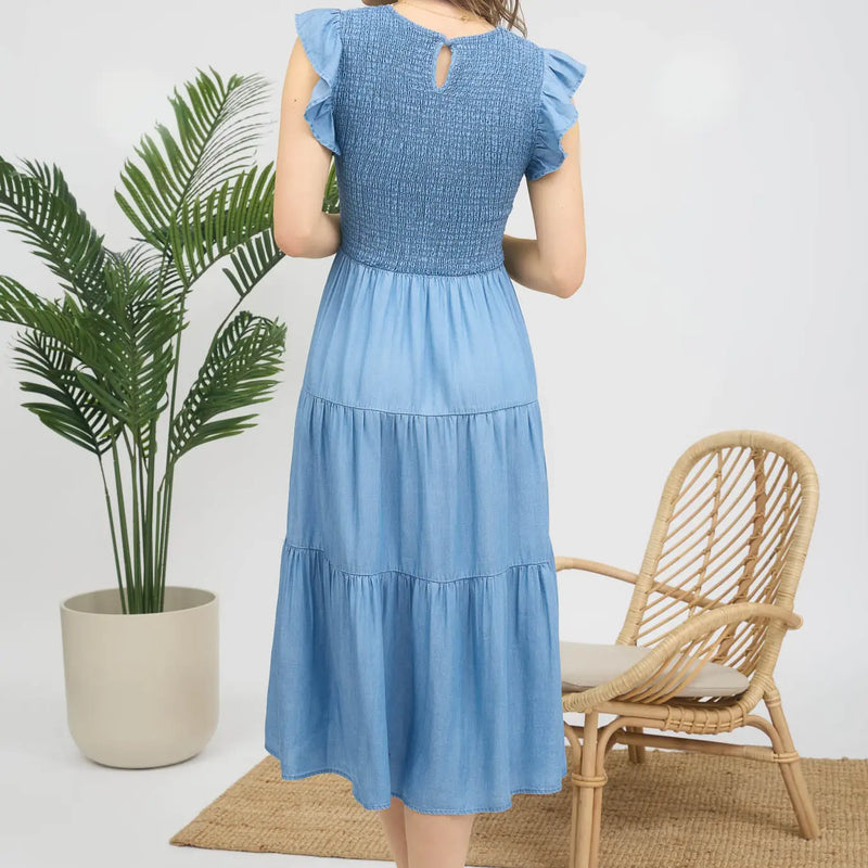 Chambray Midi Dress