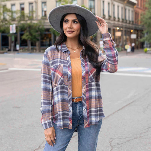 Favorite Plaid Button Up Top