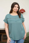 Lace Trim Yoke Top