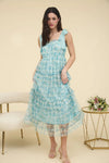 Ruffle Trim Midi Dress - Sage
