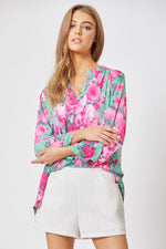 Lizzy Top - Mint Floral