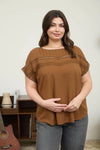 Lace Trim Yoke Top