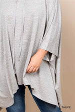 Hacci Hooded Poncho Top