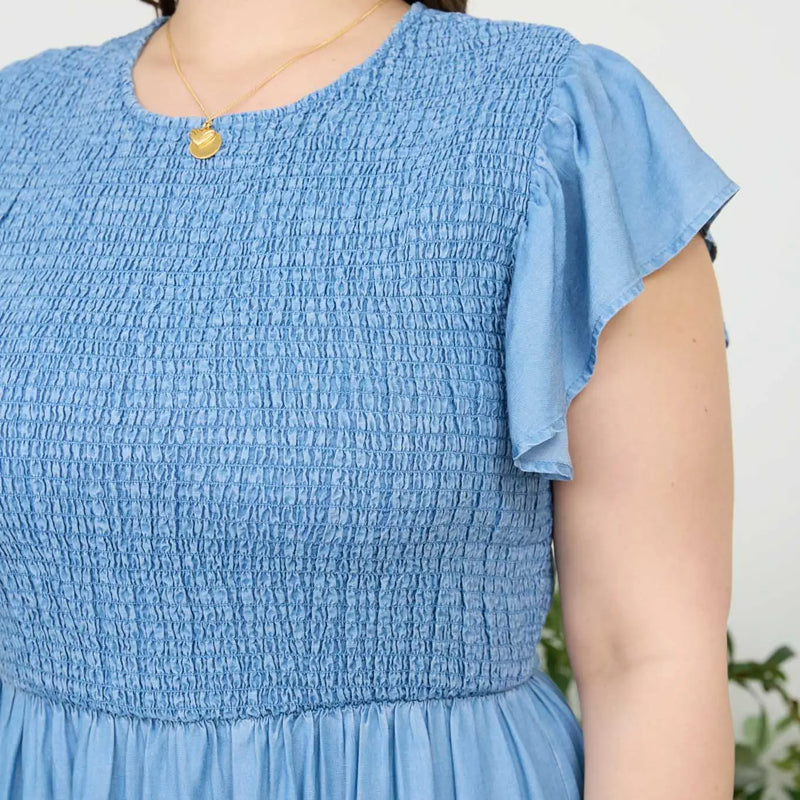 Chambray Midi Dress
