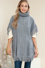 Tucker Cable Knitted Poncho