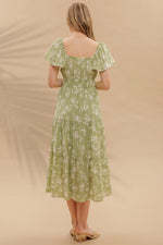 Flounce Midi Dress