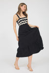 Wavy Midi Dress
