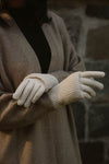 Ribbed Wrist-Warmer Faux Suede Gloves