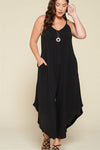French Terry Jumpsuit Black