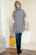 Tucker Cable Knitted Poncho