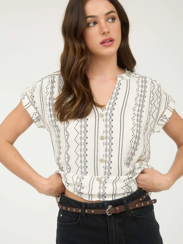 Geo Pattern Button Top