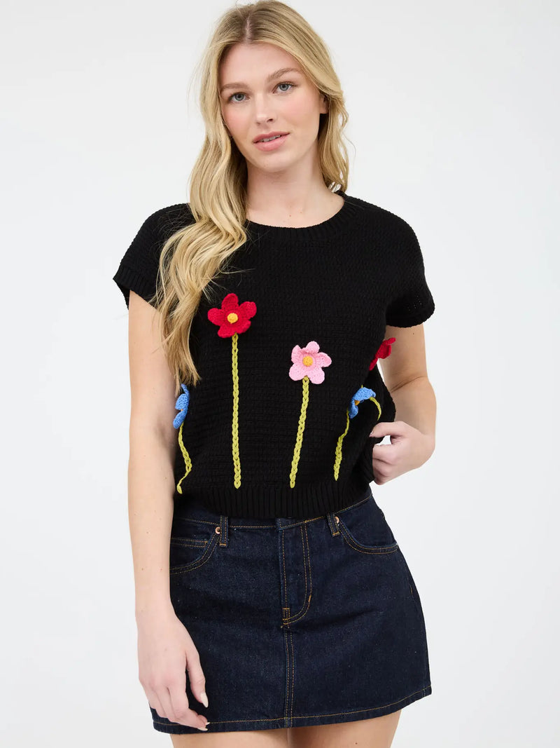 Floral Crochet Top