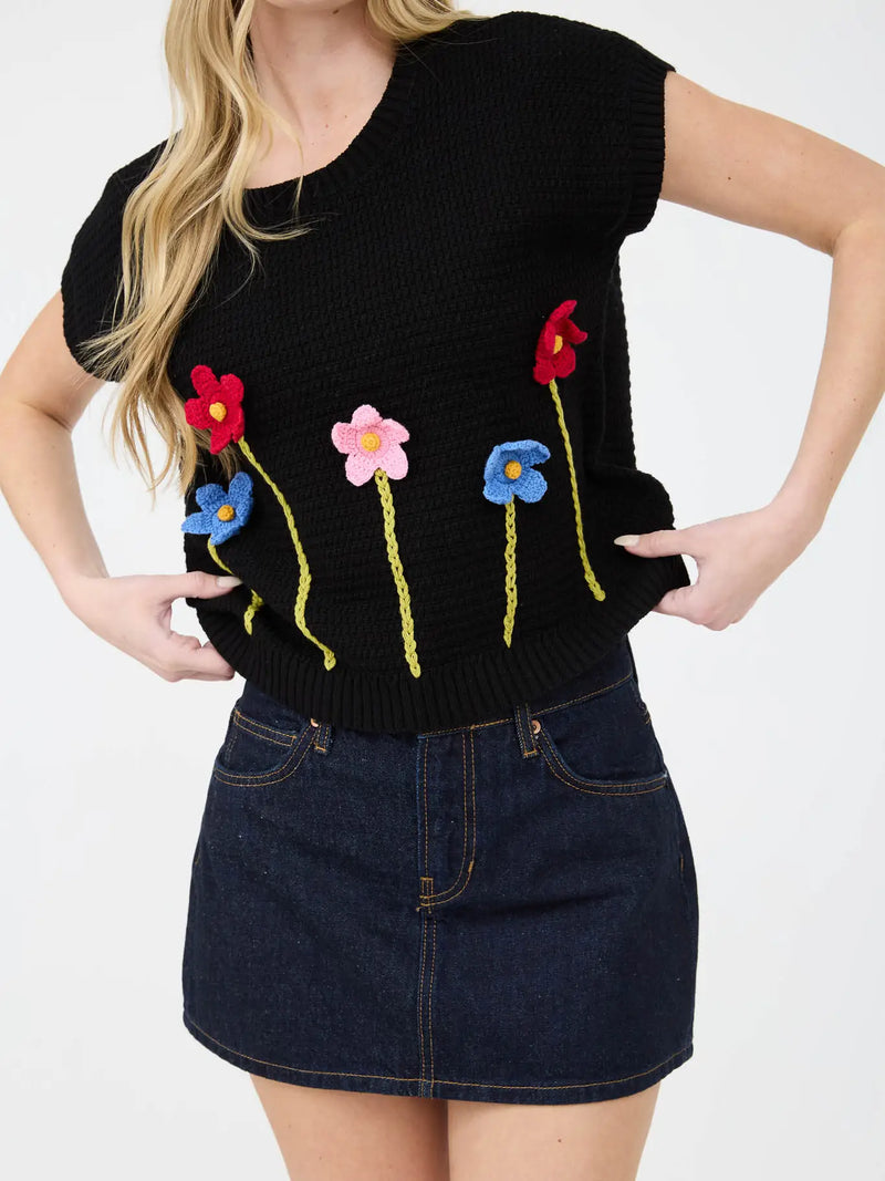 Floral Crochet Top