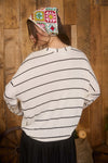 V-Neck Stripe Sweater