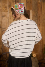 V-Neck Stripe Sweater