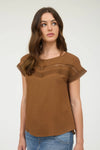 Lace Trim Yoke Top