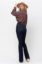 Tall High Waist Raw Hem Flare