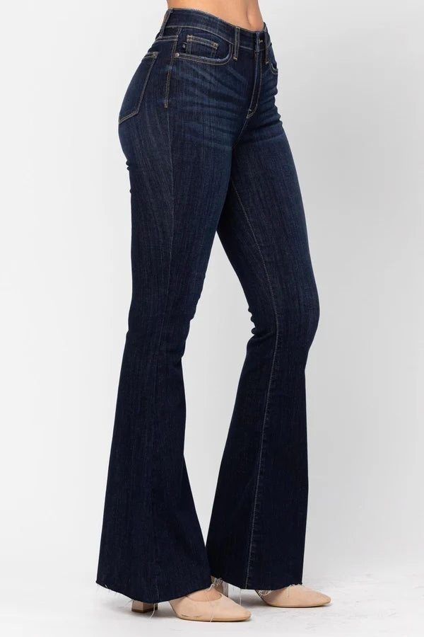 Tall High Waist Raw Hem Flare