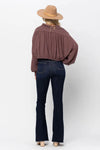 Tall High Waist Raw Hem Flare