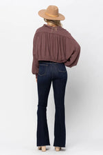 Tall High Waist Raw Hem Flare