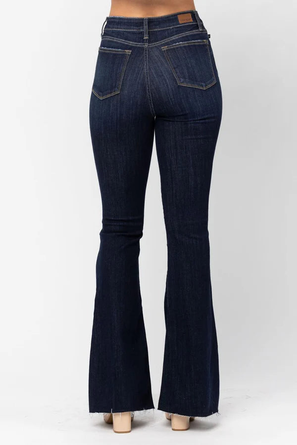 Tall High Waist Raw Hem Flare