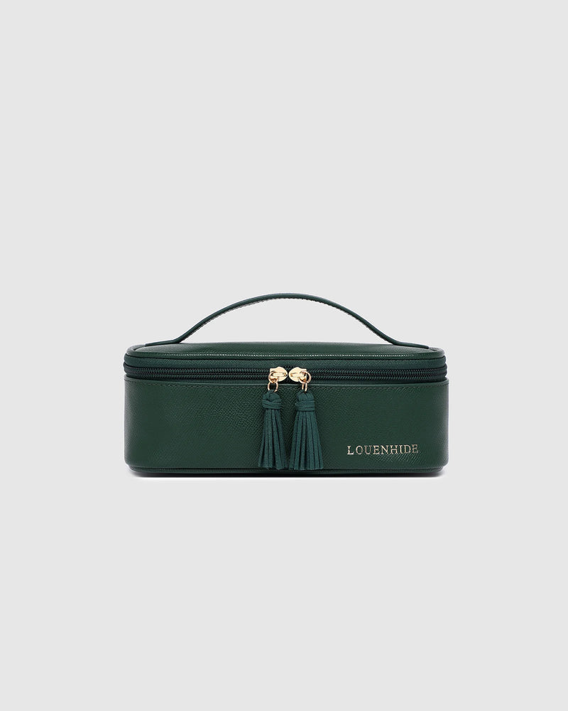 Fifi Cosmetic Case - Forest Green *SAMPLE SALE PRE-ORDER 25% off*