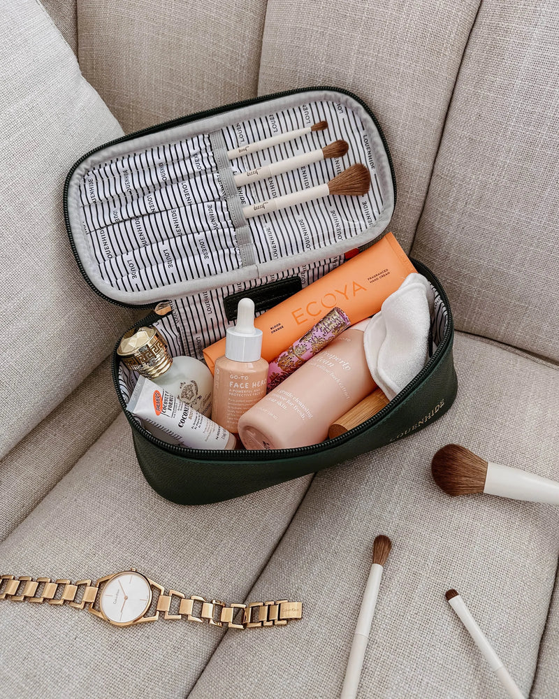 Fifi Cosmetic Case - Forest Green *SAMPLE SALE PRE-ORDER 25% off*