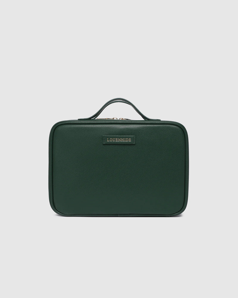 Georgie Toiletry Case - Forest Green *SAMPLE SALE PRE-ORDER 25% off*