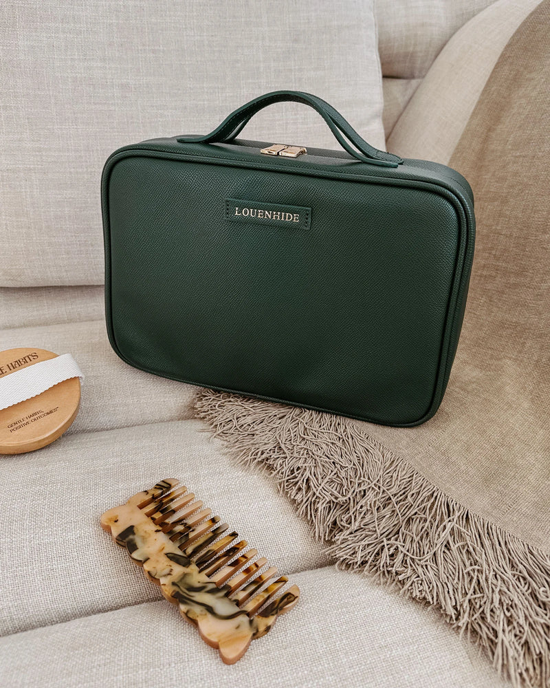 Georgie Toiletry Case - Forest Green *SAMPLE SALE PRE-ORDER 25% off*