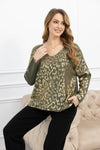 Gold Foil Cheetah Knit Sweater