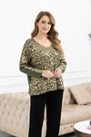 Gold Foil Cheetah Knit Sweater