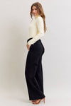 High Waist Retro Wide Leg BK