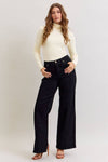 High Waist Retro Wide Leg BK
