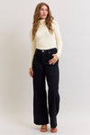 High Waist Retro Wide Leg BK