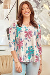 Floral 3/4 Sleeve Top