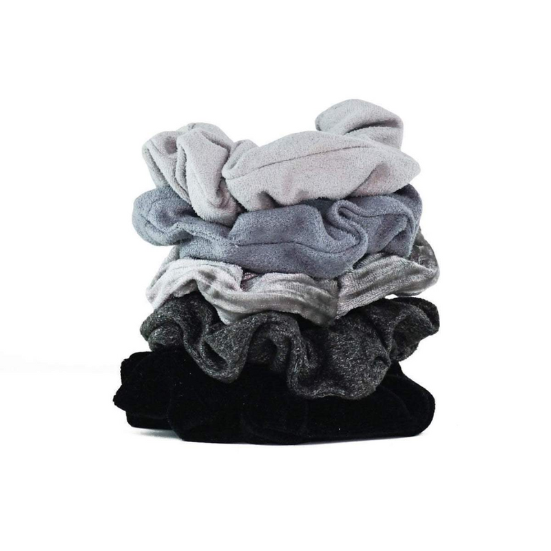 Velvet Scrunchies - 5 Pack - 2 Colour Styles