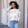 Ruffle Pullover Floral