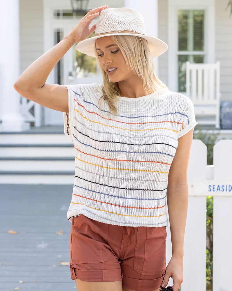 Slouchy Striped Sweater Tee