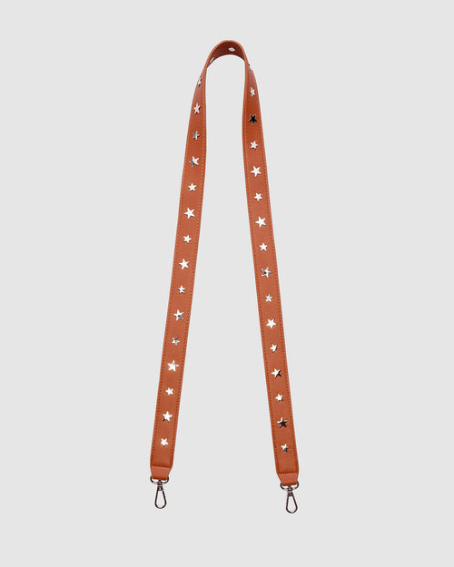Apollo Bag Strap Tan Silver