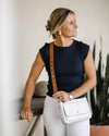 Apollo Bag Strap Tan Silver