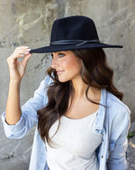 Wide Brim Felted Fedora - Rancher Hat