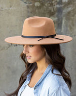 Wide Brim Felted Fedora - Rancher Hat